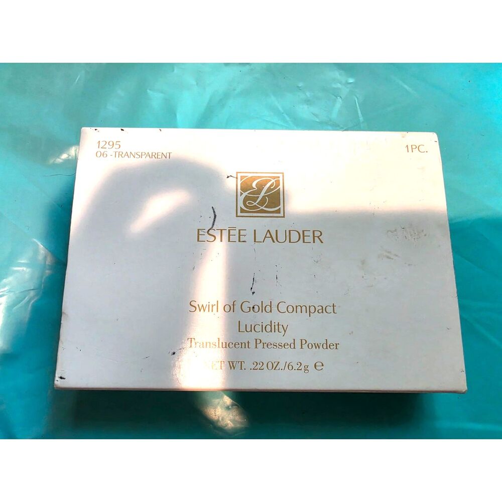 1990's Estee Lauder Lucidity Swirl of Gold "Golden Swirls" Compact- Unused